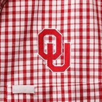 Men's Columbia Crimson Oklahoma Sooners Rapid Rivers Logo Button-Down Shirt