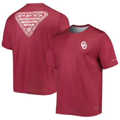 T-shirt Columbia Crimson Oklahoma Sooners Terminal Tackle Omni-Shade pour homme