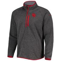 Men's Columbia Gray Oklahoma Sooners Canyon Point Raglan Half-Zip Top