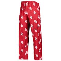 Men's Concepts Sport Crimson Oklahoma Sooners Logo Flagship Allover Print Pants