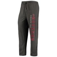 Men's Concepts Sport Heathered Charcoal/Crimson Oklahoma Sooners Meter T-Shirt & Pants Sleep Set