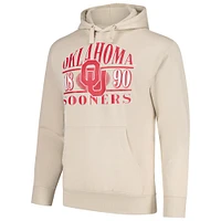 Men's  Cream Oklahoma Sooners Upper Arch Letters Pullover Hoodie