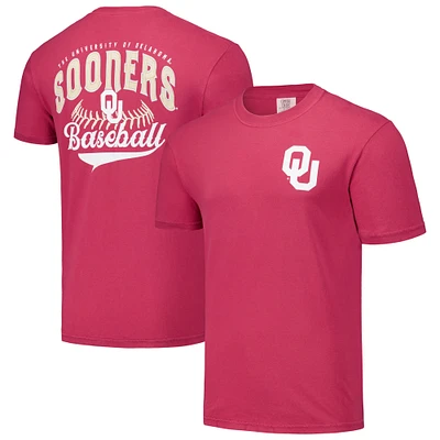 T-shirt de baseball pour hommes, couleurs confortables, pourpre, Oklahoma Sooners