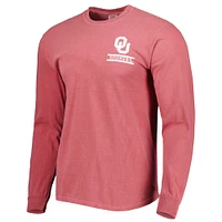 Men's Crimson Oklahoma Sooners Circle Campus Scene Long Sleeve T-Shirt