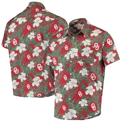 Oklahoma Sooners Floral Button-Up Shirt - Crimson
