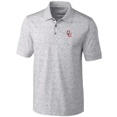 Oklahoma Sooners Cutter & Buck Big Tall Advantage Space Dye Polo - Gray