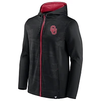 Men's Fanatics Black Oklahoma Sooners Ball Carrier Full-Zip Hoodie