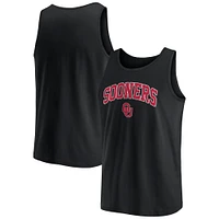 Men's Fanatics  Black Oklahoma Sooners Block Arch Tank Top