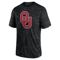 Men's Fanatics  Black Oklahoma Sooners Camo Logo T-Shirt