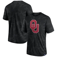 Men's Fanatics  Black Oklahoma Sooners Camo Logo T-Shirt