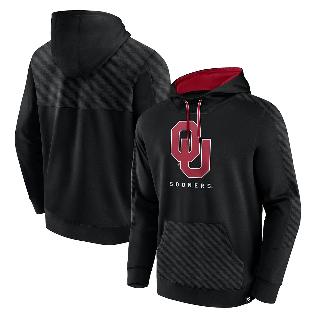 Men's Fanatics Black Oklahoma Sooners Defender Pullover Hoodie