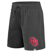 Short à logo principal Fanatics Charcoal Oklahoma Sooners pour hommes