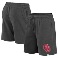 Short à logo principal Fanatics Charcoal Oklahoma Sooners pour hommes