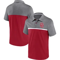 Men's Fanatics Crimson/Gray Oklahoma Sooners Polo