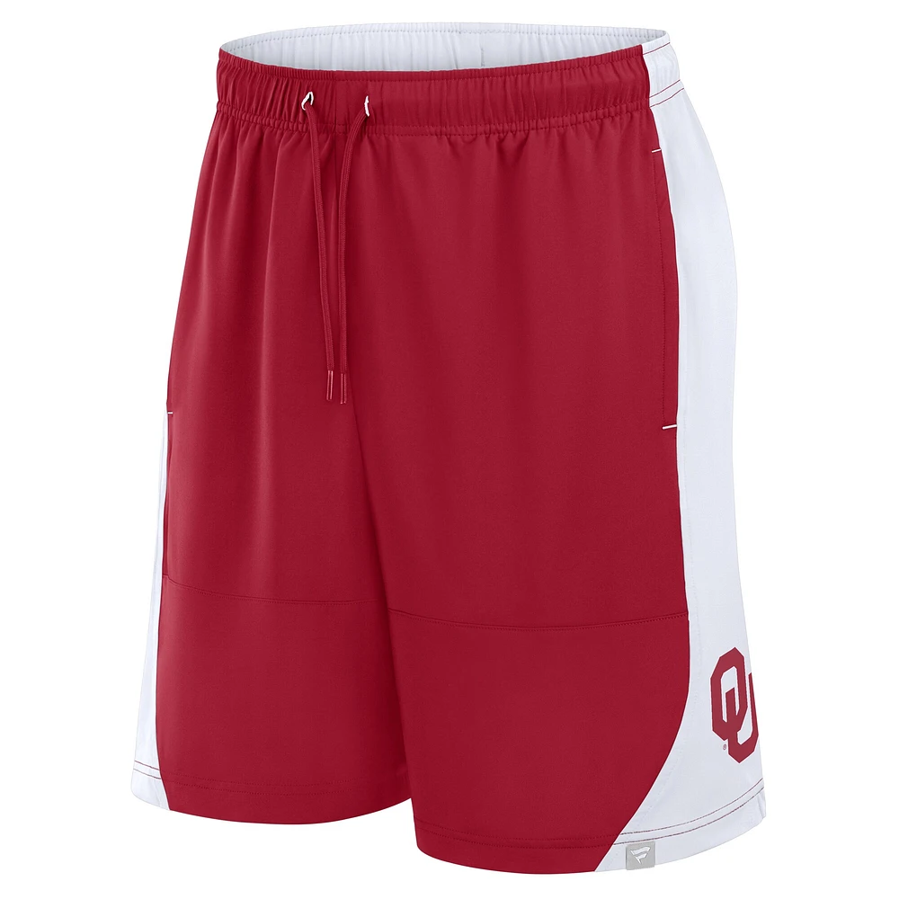 Short Force Unleashed pour homme Fanatics Crimson/White Oklahoma Sooners