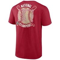 T-shirt à glissière pour hommes Fanatics Crimson Oklahoma Sooners 2022 NCAA Softball Women's College World Series Champions