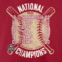 T-shirt à glissière pour hommes Fanatics Crimson Oklahoma Sooners 2022 NCAA Softball Women's College World Series Champions