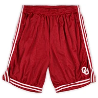 Men's Fanatics Crimson Oklahoma Sooners Big & Tall Dual Stripe Mesh Short