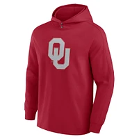 Sweat à capuche tri-blend Blaze Crimson Oklahoma Sooners Fanatics pour hommes