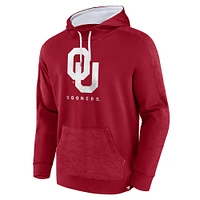 Men's Fanatics Crimson Oklahoma Sooners Defender Pullover Hoodie