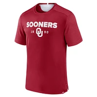 T-shirt Fanatics Crimson Oklahoma Sooners Defender Rush pour hommes