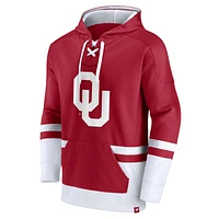 Men's Fanatics Crimson Oklahoma Sooners First Battle Pullover Hoodie