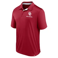 Men's Fanatics Crimson Oklahoma Sooners Fundamental Defender Polo