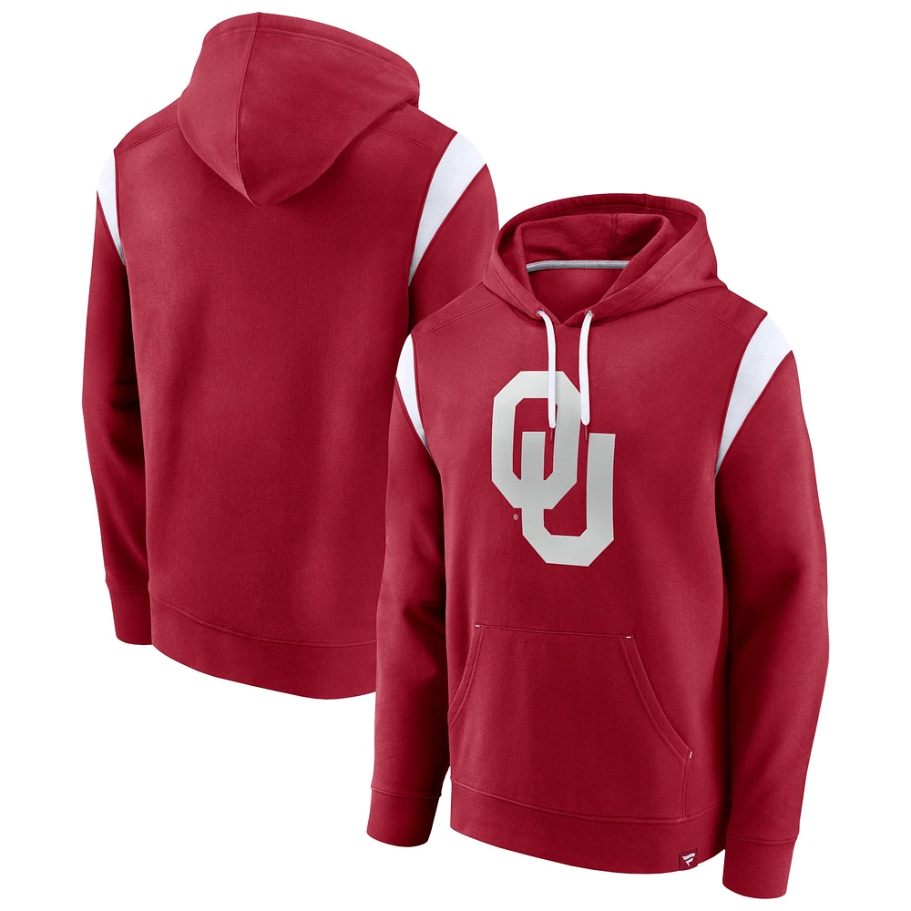 Men's Fanatics Crimson Oklahoma Sooners Gym Rat Pullover Hoodie