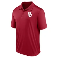 Men's Fanatics Crimson Oklahoma Sooners Left Side Block Polo