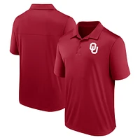 Men's Fanatics Crimson Oklahoma Sooners Left Side Block Polo