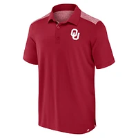 Men's Fanatics Crimson Oklahoma Sooners Long Shot Polo