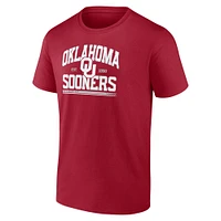 T-shirt Modern Stack Fanatics Crimson Oklahoma Sooners pour hommes