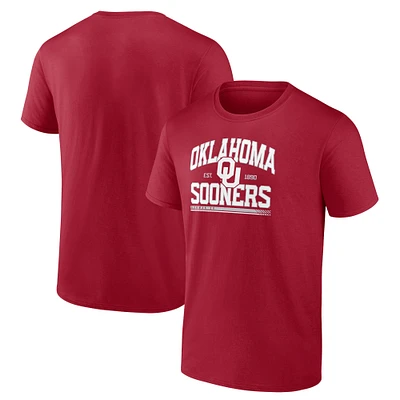 T-shirt Modern Stack Fanatics Crimson Oklahoma Sooners pour hommes