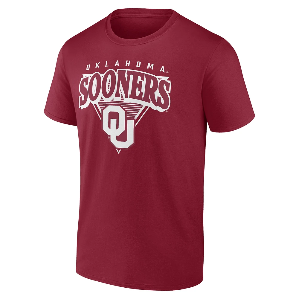 Men's Fanatics Crimson Oklahoma Sooners Modern Tri T-Shirt