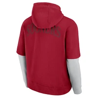 Men's Fanatics Crimson Oklahoma Sooners Sleek Pullover Hoodie