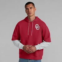 Men's Fanatics Crimson Oklahoma Sooners Sleek Pullover Hoodie