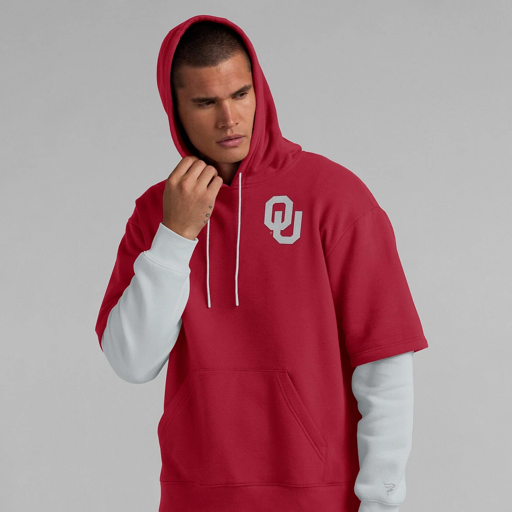 Men's Fanatics Crimson Oklahoma Sooners Sleek Pullover Hoodie