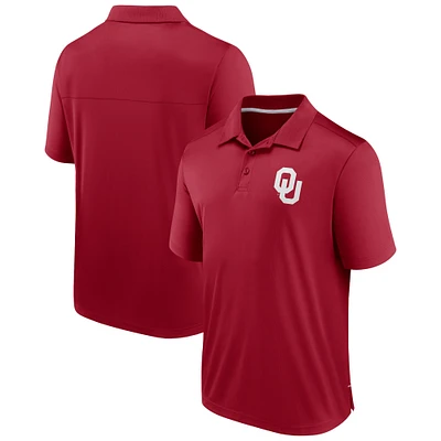 Polo de l'équipe Fanatics Crimson Oklahoma Sooners pour hommes