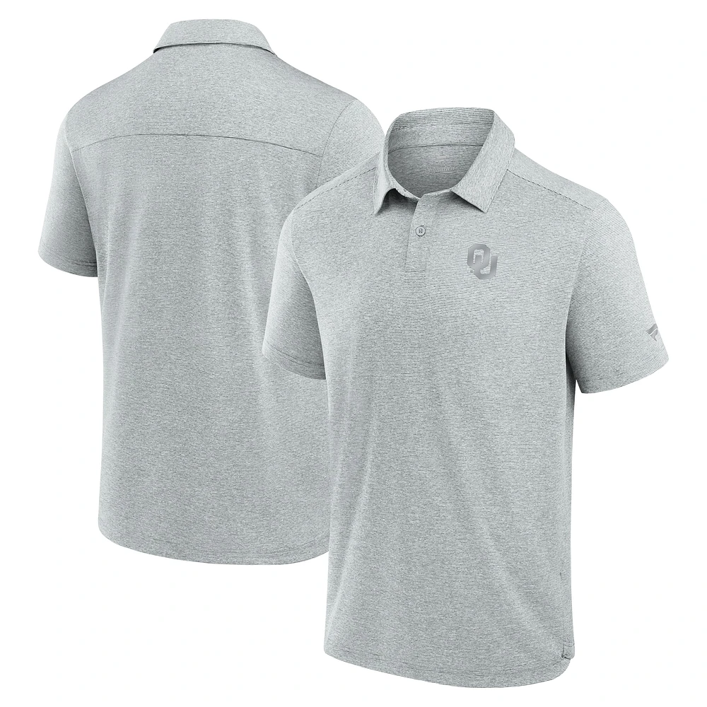 Polo de performance gris Fanatics pour hommes des Oklahoma Sooners