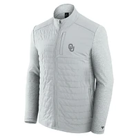 Men's Fanatics Gray Oklahoma Sooners Tonal Primary Logo Full-Zip Jacket