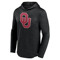 T-shirt à capuche de transition Fanatics Heather Black Oklahoma Sooners pour hommes