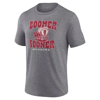 Men's Fanatics Heather Gray Oklahoma Sooners Elite Impact Tri-Blend T-Shirt
