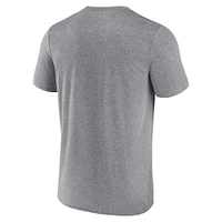 T-shirt Fanatics Heather Grey Oklahoma Sooners Outline Split pour homme