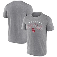 T-shirt Fanatics Heather Grey Oklahoma Sooners Outline Split pour homme