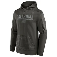 Men's Fanatics Olive Oklahoma Sooners OHT Military Appreciation Guardian Pullover Hoodie