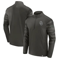 Haut à quart de zip Fanatics Olive Oklahoma Sooners OHT Military Appreciation Guardian pour hommes