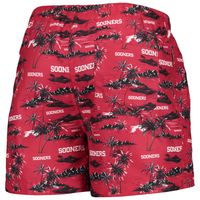 Men's FOCO Crimson Oklahoma Sooners Island Palm Swim Trunks