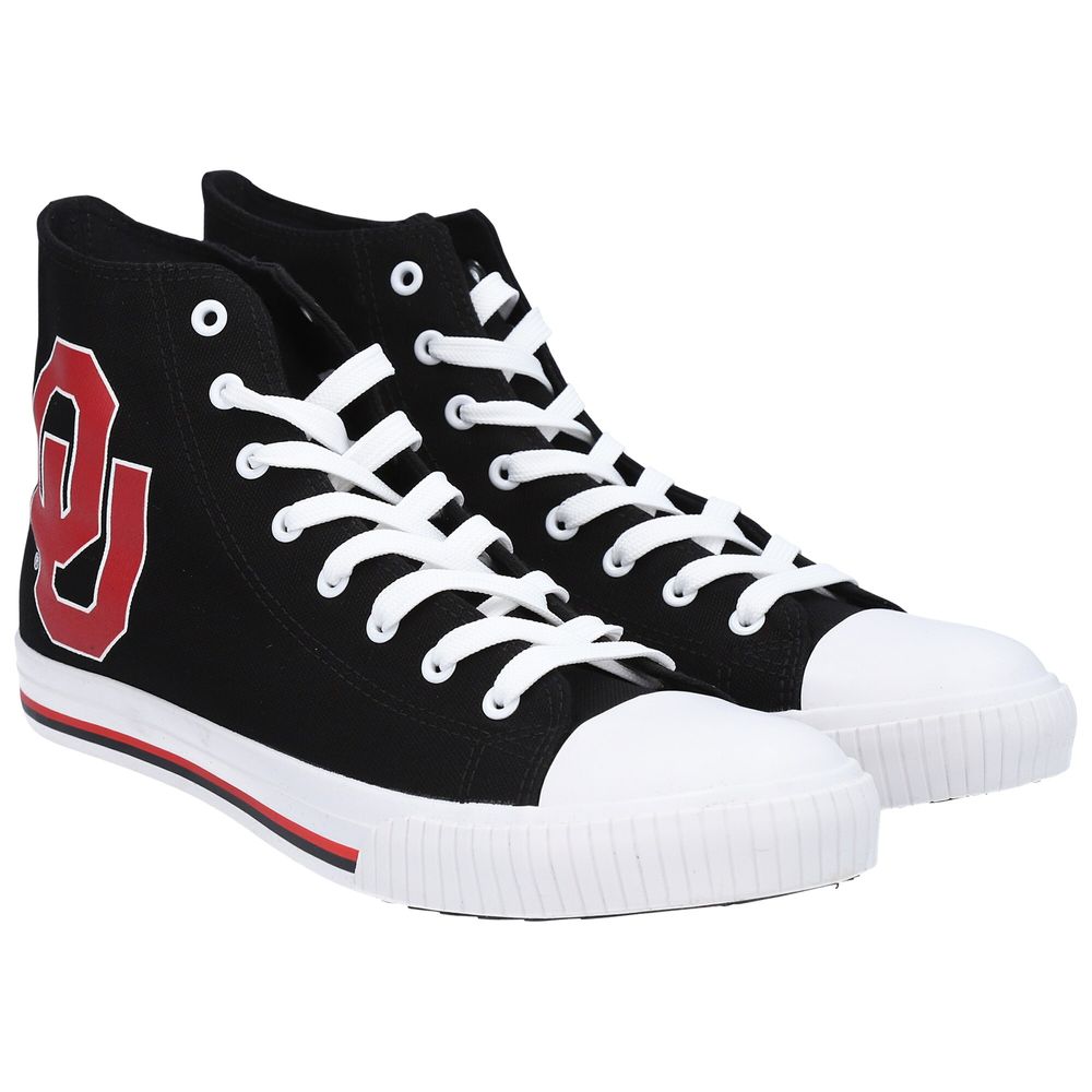 Men's FOCO Oklahoma Sooners Big Logo High Top Canvas Shoes