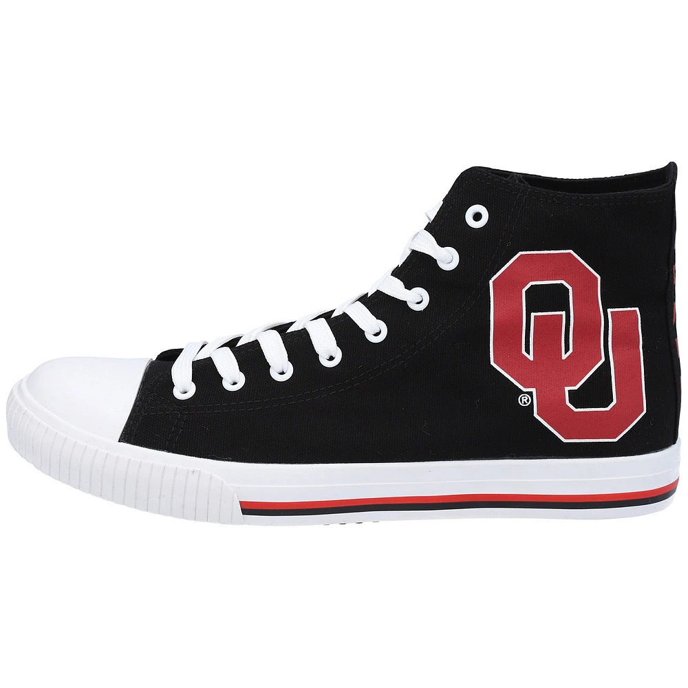 FOCO Oklahoma Sooners Big Logo Chaussures montantes en toile pour hommes