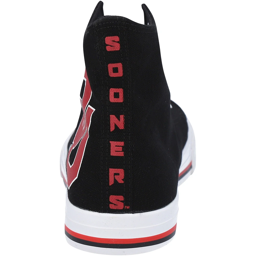 FOCO Oklahoma Sooners Big Logo Chaussures montantes en toile pour hommes